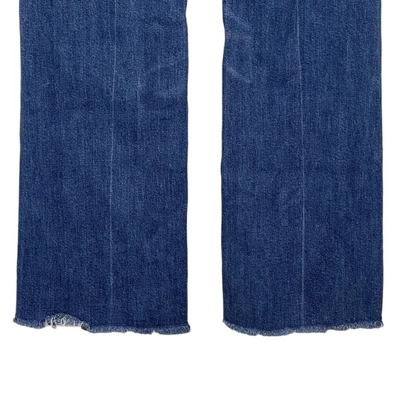 Anthropologie Pilcro Jeans Womens 26 High Rise Flare Raw Hem Seamed Stretch - Picture 6 of 9